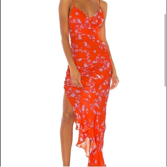 NEW Nicholas Triangle Top Silk Slip Dress Poppy Floral Size 6 - Picture 13 of 13